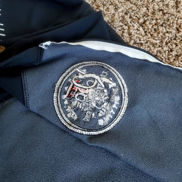 ๐ Black & Gray Large Under Armour Coldgear Zippered Windbreaker Running Jacket - Picture 8 of 16